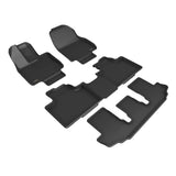 KAGU Floor Mat; Black; 4 pc.; 2 pc. Front Row; 1 pc. 2nd Row; 1 pc. 3rd Row;