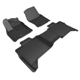 KAGU Floor Mat; Black; 3 pc.; 2 pc. Front Row; 1 pc. 2nd Row;