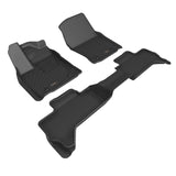 KAGU Floor Mat; Black; 3 pc.; 2 pc. Front Row; 1 pc. 2nd Row;